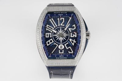 Franck Muller Vanguard Yachting V45 ETA2824 44*54mm 316L Steel Blue Face Watch